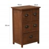 Mobili Rebecca Cupboard Chest of Drawers Brown 5 Drawers Shabby 66x40x30