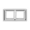 Mobili Rebecca Set 3 Shelves Storage Rectangle Cubes Wood White Shabby 39x20x10