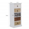 Mobili Rebecca Chest of Drawers Cabinet 5 Drawers Coloured Shabby 84x37x27