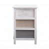 Shabby chic bedside table with 3 drawers with hearts - Mobili Rebecca