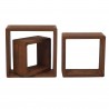 Mobili Rebecca Set of 3 pieces shelves Natural Wood brown Cube Design 26x26x9