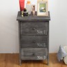 Mobili Rebecca Bedside table Chest of drawers 3 Drawers Wood Grey 54x35x27