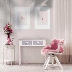 Tavolino shabby chic da ingresso con cassetti - Mobili Rebecca