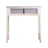 Mobili Rebecca Consolle Desk White Grey 2 Drawers Handles Heart 80x80x30