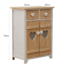 Armoire shabby romantique avec 2 portes et 2 tiroirs - Mobili Rebecca