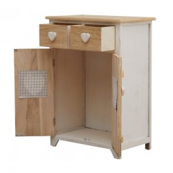 Romantic shabby cabinet with 2 doors and 2 drawers - Mobili Rebecca