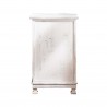 Shabby white pickled bedside table with 3 drawers - Mobili Rebecca