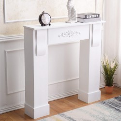 Mobili Rebecca Mantelpiece Fire Surround White Country Fireplace MDF 92x93x22,5