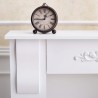 Cornice camino bianco con intarsio in stile classico - Mobili Rebecca