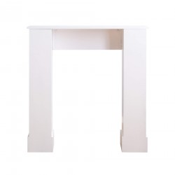 Cornice camino bianco con intarsio in stile classico - Mobili Rebecca