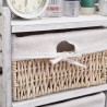 Cassettiera shabby con 4 cassetti con motivo floreale - Mobili Rebecca