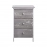 Mobiletto grigio e bianco shabby chic con 3 cassetti - Mobili Rebecca