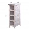 Mobili Rebecca Chest of Drawers Bedside Table Gray 4 Drawers Shabby 71x35x25