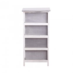 Mobili Rebecca Chest of Drawers Bedside Table Gray 4 Drawers Shabby 71x35x25