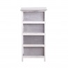 Mobili Rebecca Chest of Drawers Bedside Table Gray 4 Drawers Shabby 71x35x25