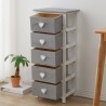 Shabby gray chest of drawers 5 drawers romantic style - Mobili Rebecca