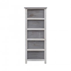 Shabby gray chest of drawers 5 drawers romantic style - Mobili Rebecca