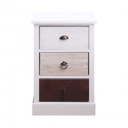 Mobili Rebecca Cabinet Beige 3 Drawers Bedroom Solid wood Shabby 53,5x37x27