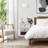 Comodino in stile vintage bianco in legno naturale - Mobili Rebecca