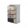 Mobili Rebecca Chest of Drawers White 4 Drawers Coloured Shabby 69x37x27