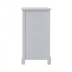 Rebecca Mobili Meuble de chevet Commode 4 Tiroirs Bois Blanc Rustique 69x37x27