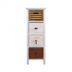 Mobili Rebecca Chest of Drawers White 4 Drawers Vintage 89x31x27