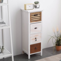 Mobili Rebecca Chest of Drawers White 4 Drawers Vintage 89x31x27