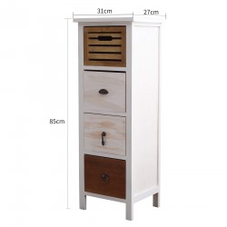 Mobili Rebecca Chest of Drawers White 4 Drawers Vintage 89x31x27