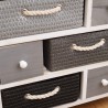 Modern white and gray cabinet with 6 baskets - Mobili Rebecca