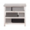 Modern white and gray cabinet with 6 baskets - Mobili Rebecca