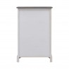 Rebecca Mobili Cómoda Alacena 3 Cajones 1 Puerta Madera Blanco Gris 72x47x30