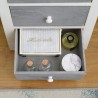 Cassettiera in stile shabby in legno con 4 cassetti - Mobili Rebecca