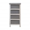 Rebecca Mobili Kommode Schrank 4 Schubladen Holz Grau Wieb Shabby 73x37x27