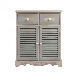 Rebecca Mobili Comoda 2 Cajones 2 Puertas Madera Beige 70x60x30