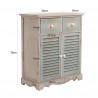 Rebecca Mobili Comoda 2 Cajones 2 Puertas Madera Beige 70x60x30