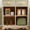 Mobili Rebecca Cupboard Sideboard Wood Green 2 Drawers 70x60x30