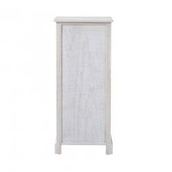 Rebecca Mobili Cajonera 5 Cajones Madera Blanco Gris Beige Decapado 84x37x27