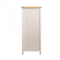 Rebecca Mobili Armoire Commode 2 Tiroirs 1 Port Bois Beige Shabby 84x37x30