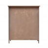 Rebecca Mobili Alacena 5 Cajones 1 Puerta Mimbre Madera Beige 70x60x30