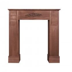 Mobili Rebecca Mantelpiece Fire Surround Brown Country Fireplace Wood 98x97x22,5