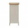 Rebecca Mobili Table de Chevet 3 Tiroirs Bois Blanc Beige Gris 62x29x25