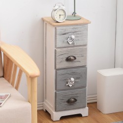 Mobili Rebecca Cabinet Bedside White Blue Grey Cupboard Sideboard 72x29x25