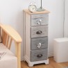 Cassettiera shabby 4 cassetti in stile marinaro - Mobili Rebecca