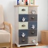 Mobili Rebecca Chest of Drawers Blue 10 Drawers Coloured Shabby 88x48x30