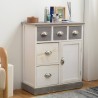 Rebecca Mobili Commode Meuble de rangemente 5 Tiroirs 1 Port Vintage 70x60x30