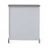 Rebecca Mobili Comoda Mueble 5 Cajones 1 Puerta Madera Blanco Gris 70x60x30