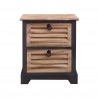 Mobili Rebecca Bedside Table Storage unit 2 Drawers Wood Brown 45x42x29