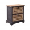 Mobili Rebecca Bedside Table Storage unit 2 Drawers Wood Brown 45x42x29