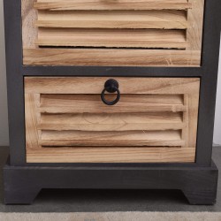 Rebecca Mobili Nachttisch 2 Schubladen Holz dunkelbraun Urban 45x42x29