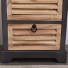 Mobili Rebecca Bedside Table Storage unit 2 Drawers Wood Brown 45x42x29